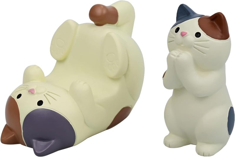 Mevodeata Cat-Shaped Phone Stand and Eyeglass Frames Animal Resin Gifts for Cat Lovers, Home & Office Fashion Accessories(White) - Image 1